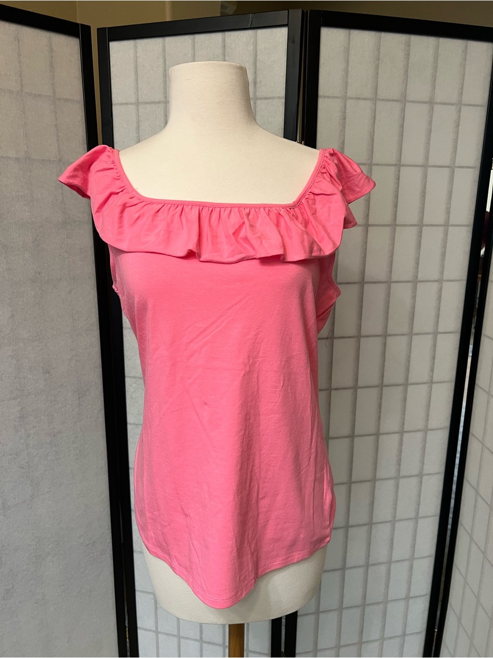 Talbots Coral Ruffle Tank